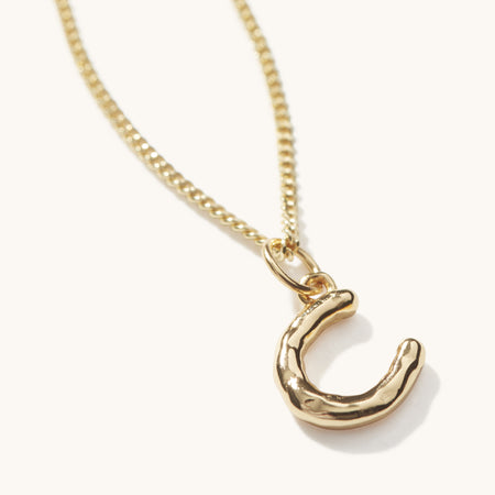 Horseshoe Necklace Gold